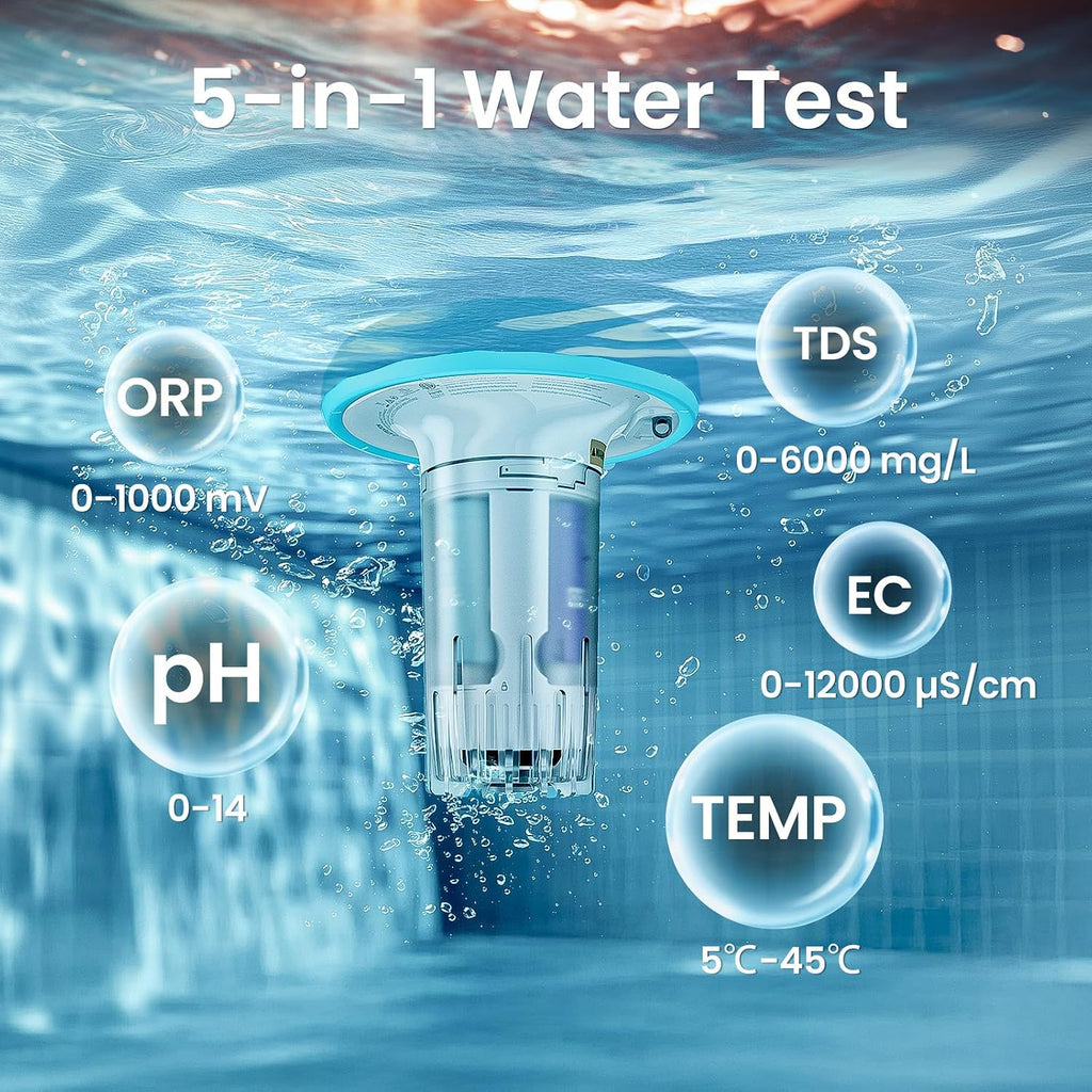 Aiper Scuba X1 Pro Max Pool Vacuum Robot & Skimmer with HydroComm Pro Smart Pool Monitor, 8,500 GPH Suction, Ultra-Fine Filtration, Real-Time Water Monitoring & Underwater WiFi Connection, Blue