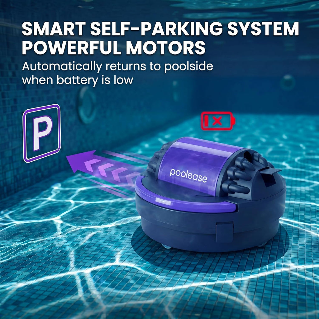 X1 Robotic Pool Vacuum for Above Ground Pool, Automatic Cordless Pool Cleaner with 45W Dual-Motor, Ideal for Above-Ground Flat Pool, 2L Debris Capacity