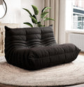 Bean Bag Chairs for Adults, Giant Bean Bag Chair Sofa with Memory Foam, Comfy Beanbag Loveseat Lazy Sofa for Living Room, Bedroom, Apartment, Black