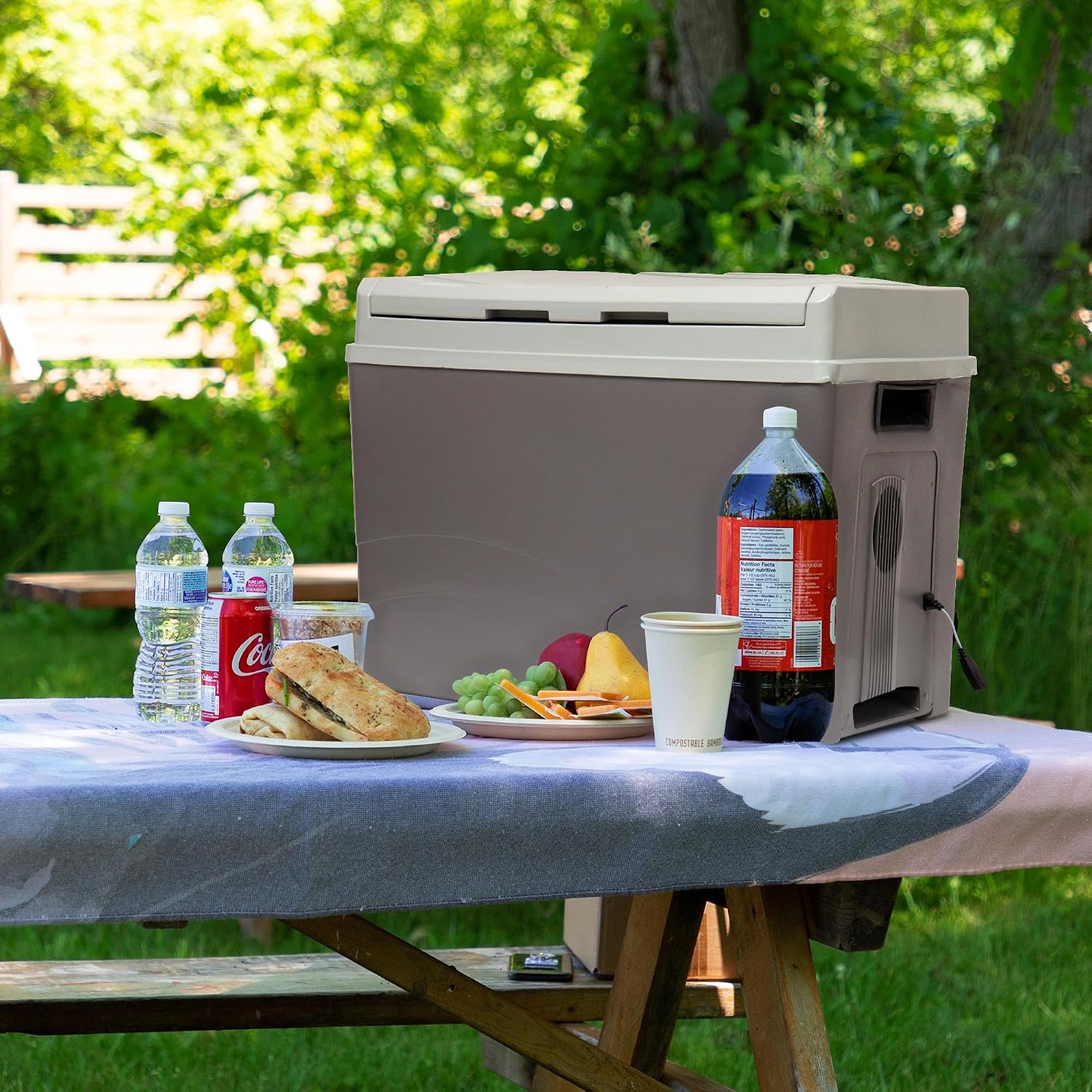 Koolatron 12V Iceless Cooler & Warmer – Portable Electric Cooler/Nevera Portátil Eléctrica for Car Truck Camper Boat, Hard Sided Mini Fridge for Camping Picnic Travel Lunch Food Drinks Office 40 qt
