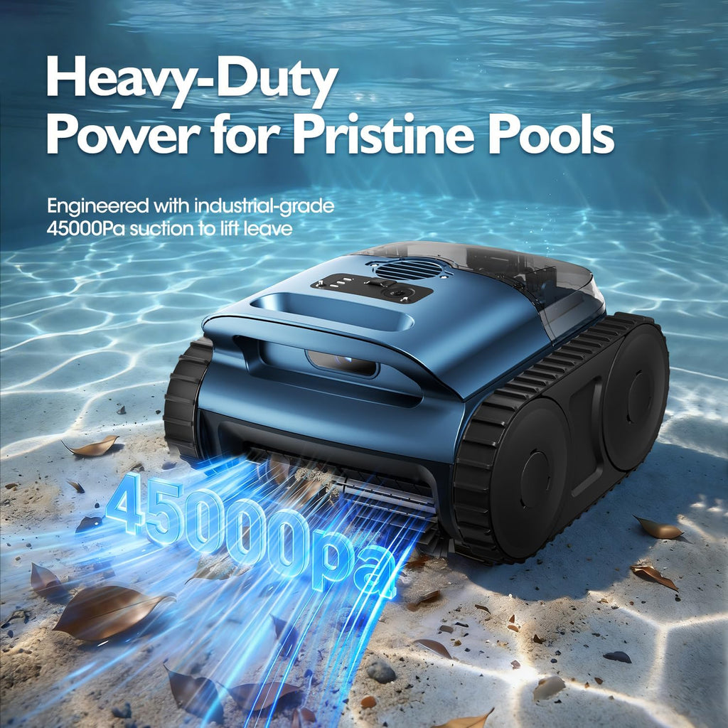 [2026 Release] Automatic Robotic Pool Vacuum for Inground & Above Ground Pools, Wall Climbing Pool Vacuum Cleaner, Cleans Floor, Walls, Waterline, Drain up to 2150 Sq. Ft., 190 Min