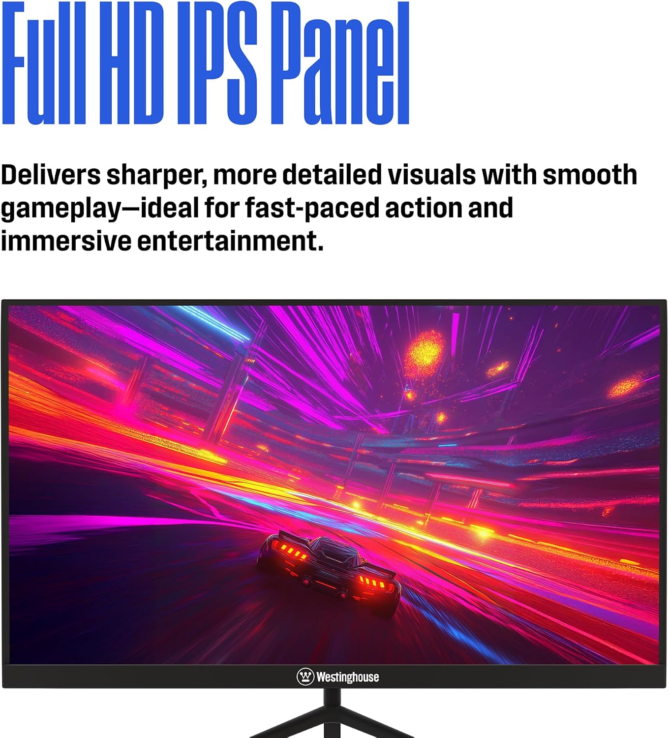 Westinghouse 27 Inch Gaming Monitor, IPS, 180Hz, 1ms, FHD 1080P, 110% sRGB, AMD FreeSync, Eyecare, Computer Monitor for Office, PC & Console Games, Built in Speakers, DisplayPort, HDMIx2/Gaming Mode