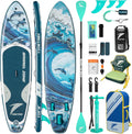 11'/11'6' x 33'/34' x 6' Inflatable SUP Paddle Board – Extra-Wide, Stable Stand Up Paddle Board with Premium Full Accessory Set for Adults & Youth