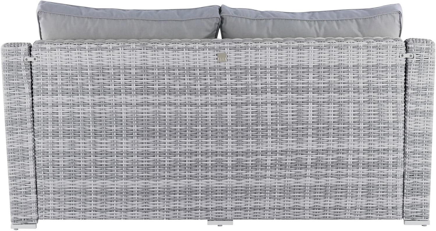 Elle Decor Vallauris Patio Outdoor Furniture Collection, Premium All Weather Wicker, Sofa, Gray