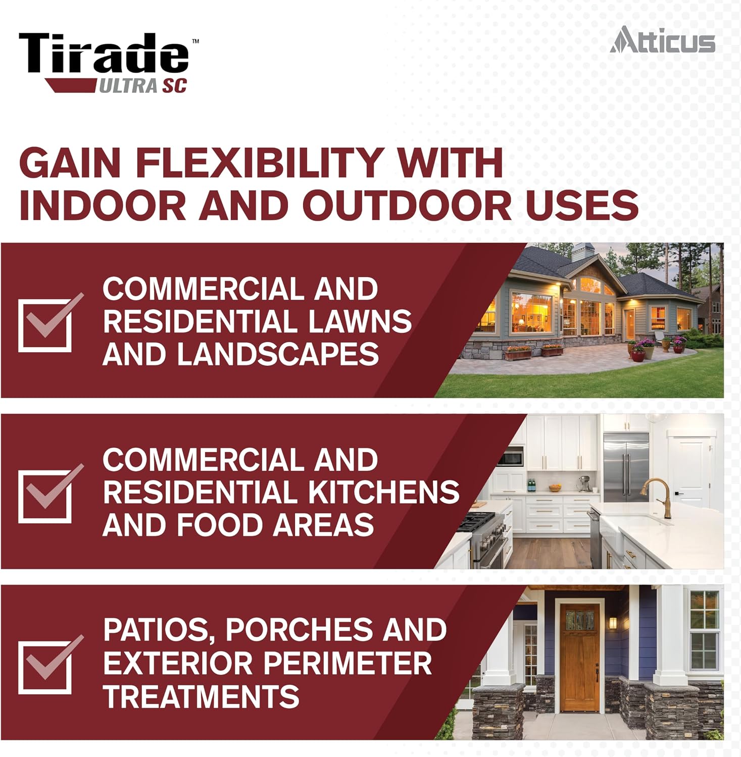 Atticus Tirade Ultra SC Insecticide (900 mL) - Broad-Spectrum Insecticide - 11.8% Beta-Cyfluthrin Pest Control for Indoor and Outdoor Use