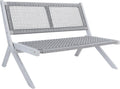 SAFAVIEH Outdoor - Kobina Folding Bench - Grey & Grey - Solid Wood and Rope - Modern Sculpted Folding Design - Ideal for Patio, Deck, Porch, Backyard, 13.8' Seat Height (PAT7304B)