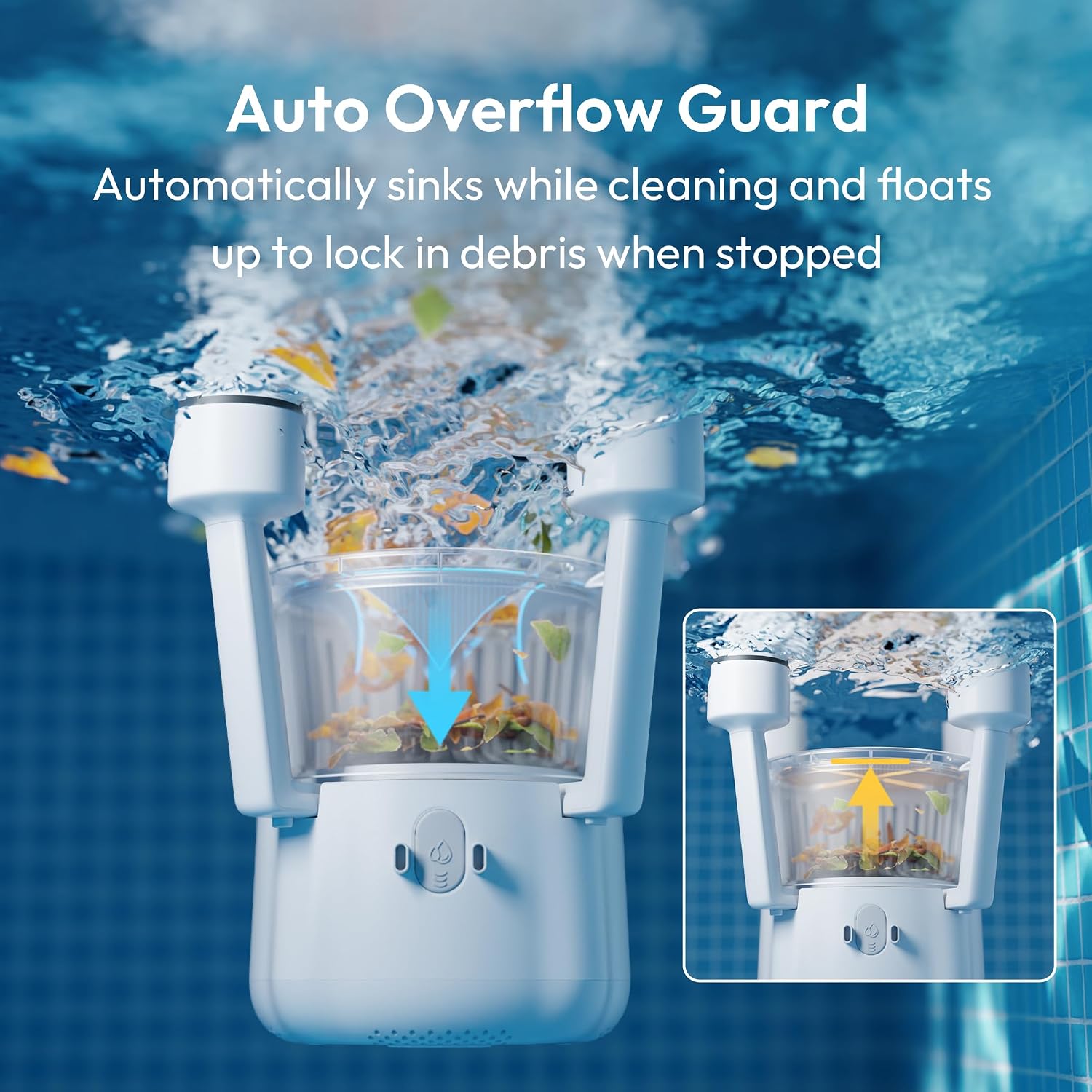 (2026 Upgrade) BUBLUE F10 Pool Surface Skimmer Robot,Robotic Pool Skimmer with App Control,Powerful Suction,5L Filter,Dual Cleaning Modes, AI Navigation,Ideal for In-Ground & Above-Ground Pools,White