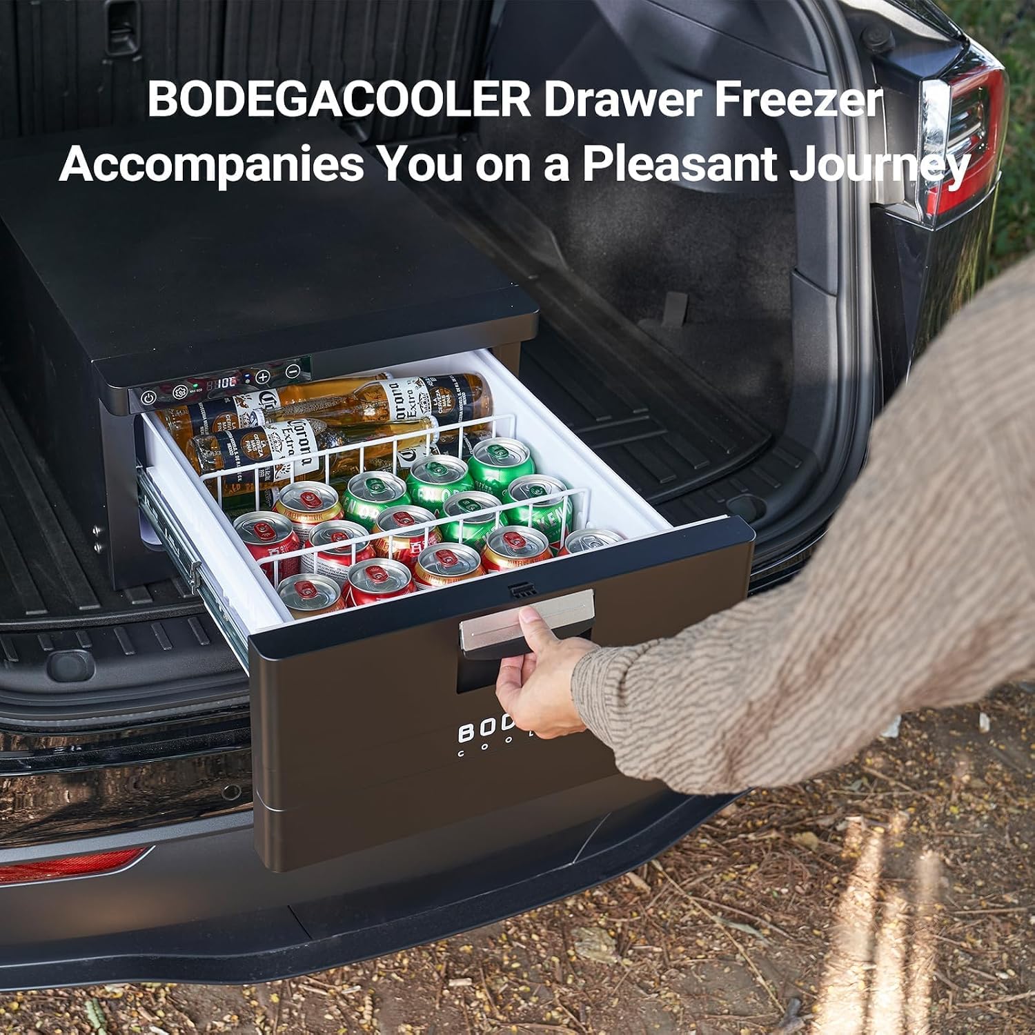 BODEGACOOLER 12 Volt Drawer Refrigerator, 33Quart(31L) RV Fridge Freezer APP Control, Portable Refrigerator (-4℉-68℉), Car Cooler for Travel ,Camping, Road Trips Tailgating, Truck, Van, SUV 12/24V DC
