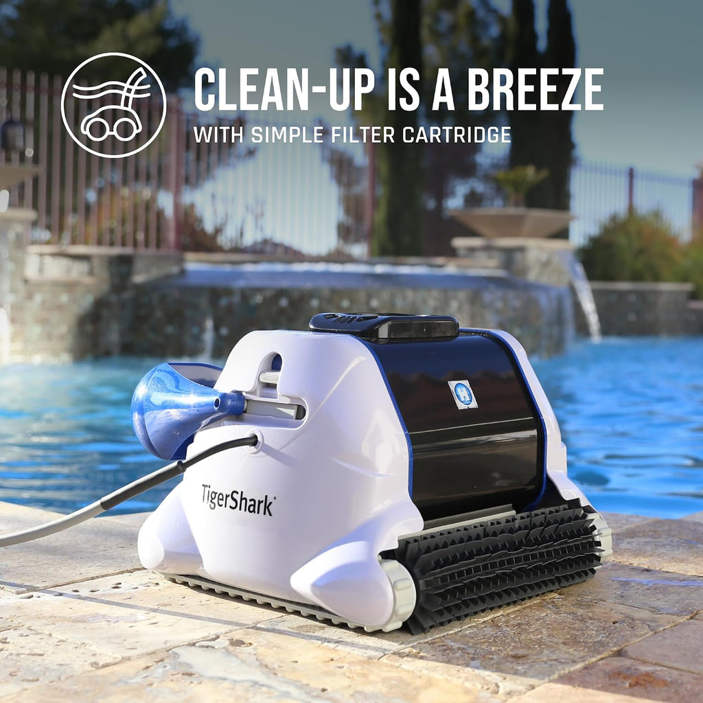 Hayward W3RC9950CUB TigerShark Robotic Pool Cleaner for In-Ground Pools up to 20 x 40 ft. (Automatic Pool Vacuum)
