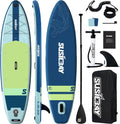 Inflatable Stand Up Paddle Board with SUP Accessories,Inflatable Paddle Boards for Adults & Youth, Anti-Slip EVA Deck,Wide Stance,Dual Action Pump,108L Backpack