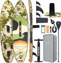 ZLX 11'6'x35' Ultra Wide Inflatable Stand Up Paddle Board | Stable Non-Slip Deck Pad, Unique Fin System, Premium SUP Accessories & Backpack - Upgraded Pump for Adults, All Skill Levels