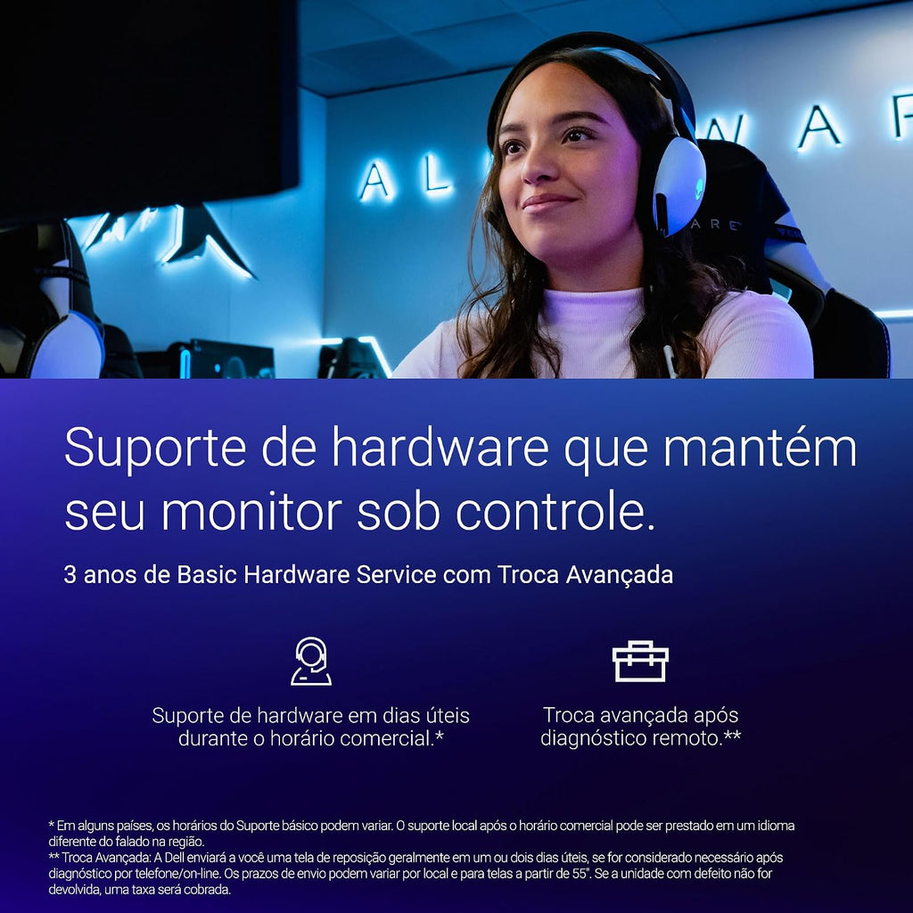 Alienware 27 PC Gaming Monitor – AW2725DM, QHD (2560x1440), 180Hz, Fast IPS, 1ms, Compatible with NVIDIA G-Sync, AMD FreeSync, 95% DCI-P3, HDR400, DisplayPort, 2 HDMI, 3 USB, 3 Year Warranty