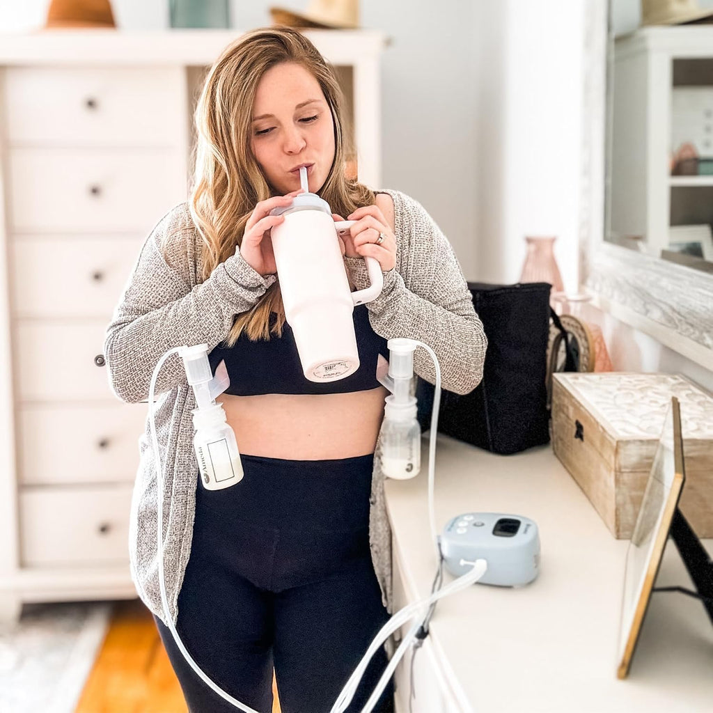 Ameda MYA Joy Plus Rechargeable Breast Pump with Deluxe Tote, Includes Cool & Carry Bag with 6 Containers, 50 Milk Bags, 4 Extra Valves, and 2 Diaphragms