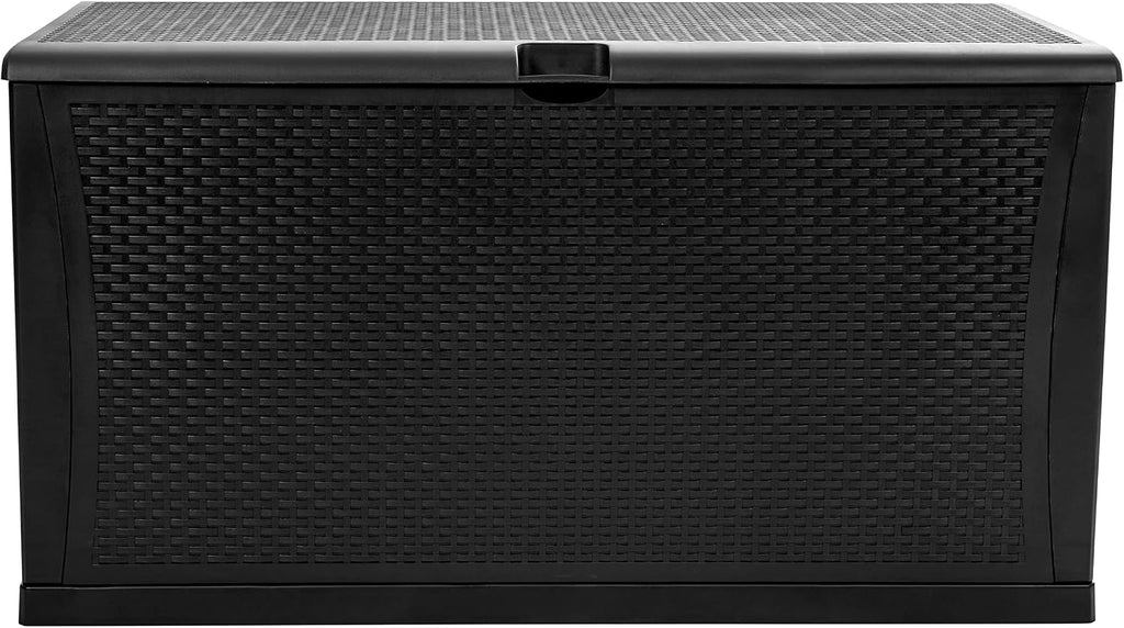 Flash Furniture 120 Gallon Plastic Deck Box - All-Weather Patio Storage and Organization for Throw Pillows, Pool Toys or Garden Tools