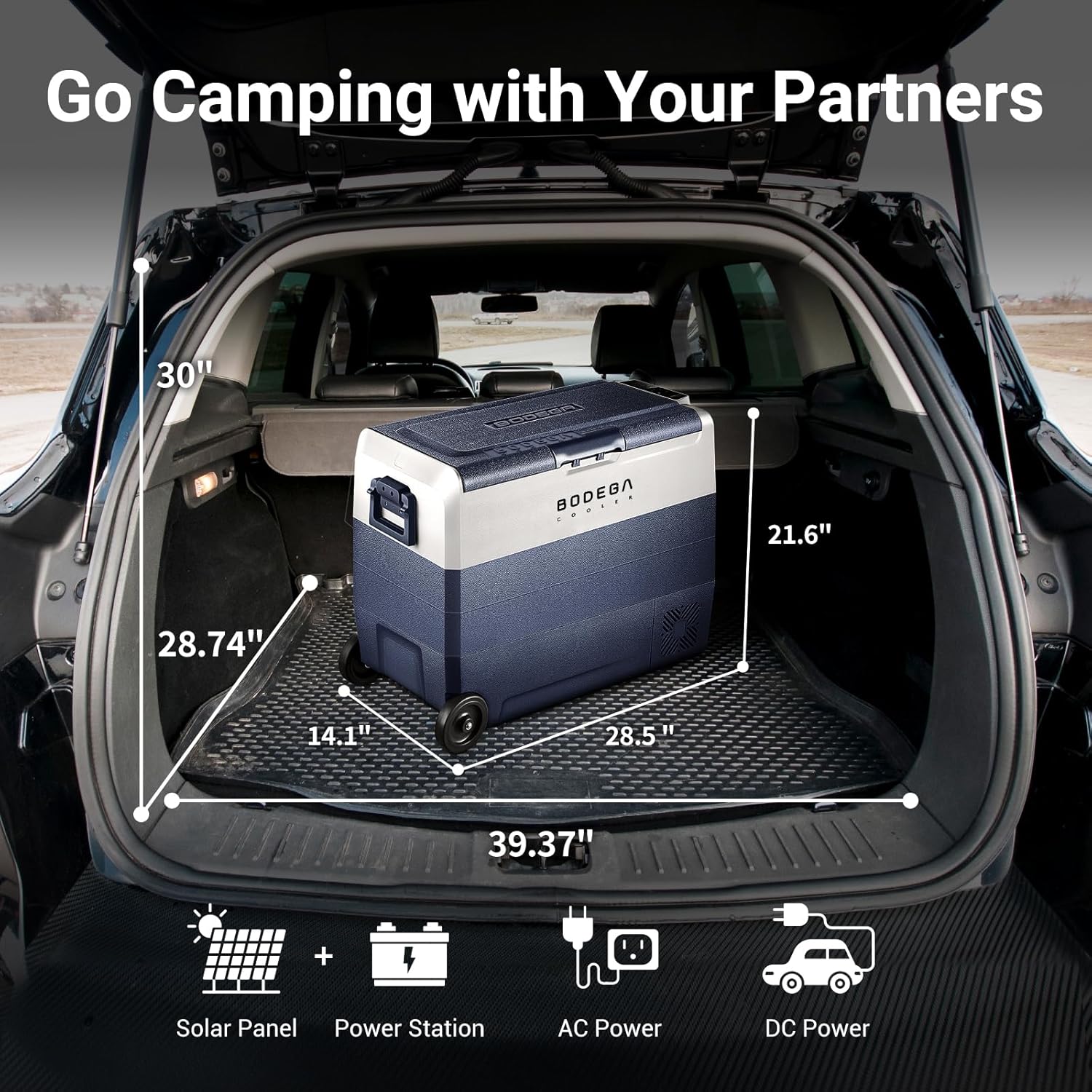 BODEGACOOLER 12 Volt Portable Refrigerator,64 Quart Car Fridge Dual Zone -4℉-68℉,60L Car Freezer APP Control,Electric Compressor Cooler 12/24V DC and 100-240V AC for RV,Camping,Travel,Truck,Vehicles