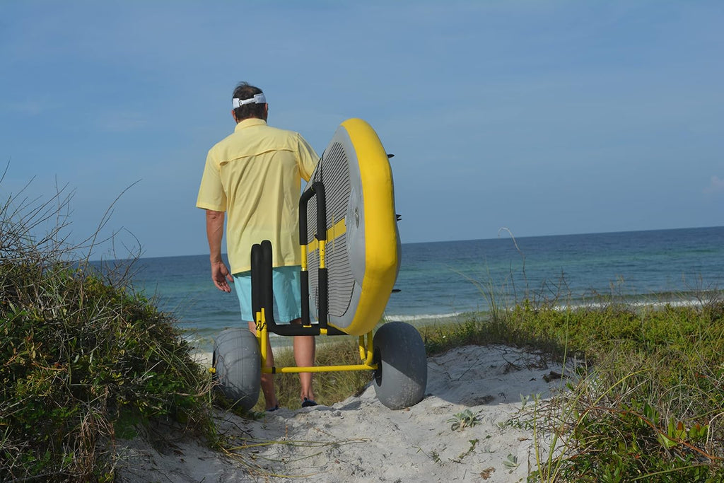 Suspenz Double-Up SUP Beach Cart with Balloon Wheels, Sand Trolley for 2 Stand Up Paddle Boards and Surfboards (22-9944)