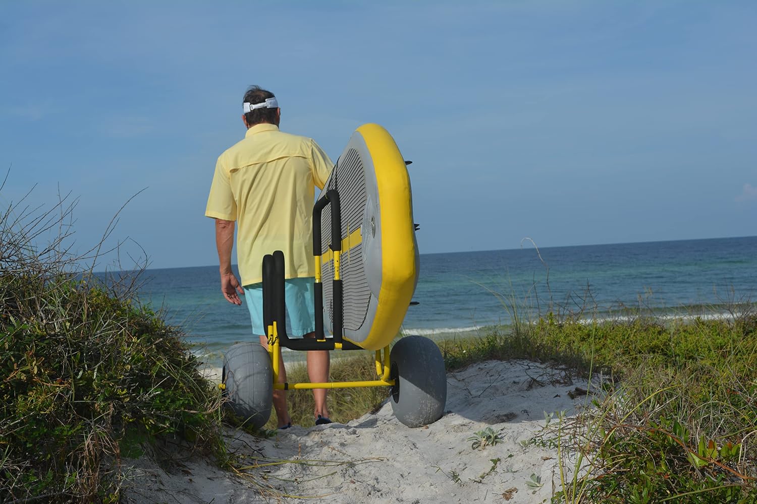 Suspenz Double-Up SUP Beach Cart with Balloon Wheels, Sand Trolley for 2 Stand Up Paddle Boards and Surfboards (22-9944)