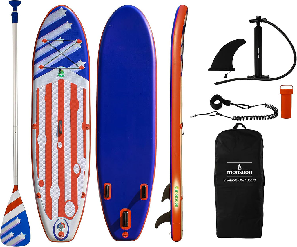 [Monsoon] Inflatable Stand Up Paddle Board SUP Paddleboard with Accessories and Carry Bag Bundle