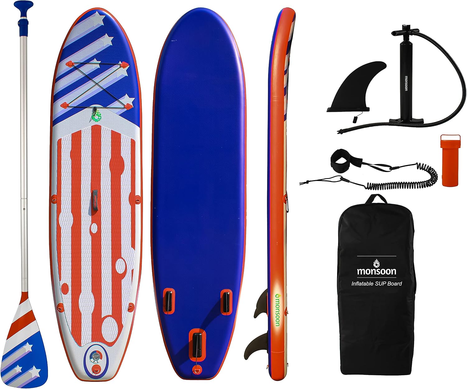 [Monsoon] Inflatable Stand Up Paddle Board SUP Paddleboard with Accessories and Carry Bag Bundle