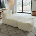 Large Memory Foam Bean Bag Chair for Adults – Big Lounger Sofa Seat for Living Room, Bedroom, or Balcony (Beige)