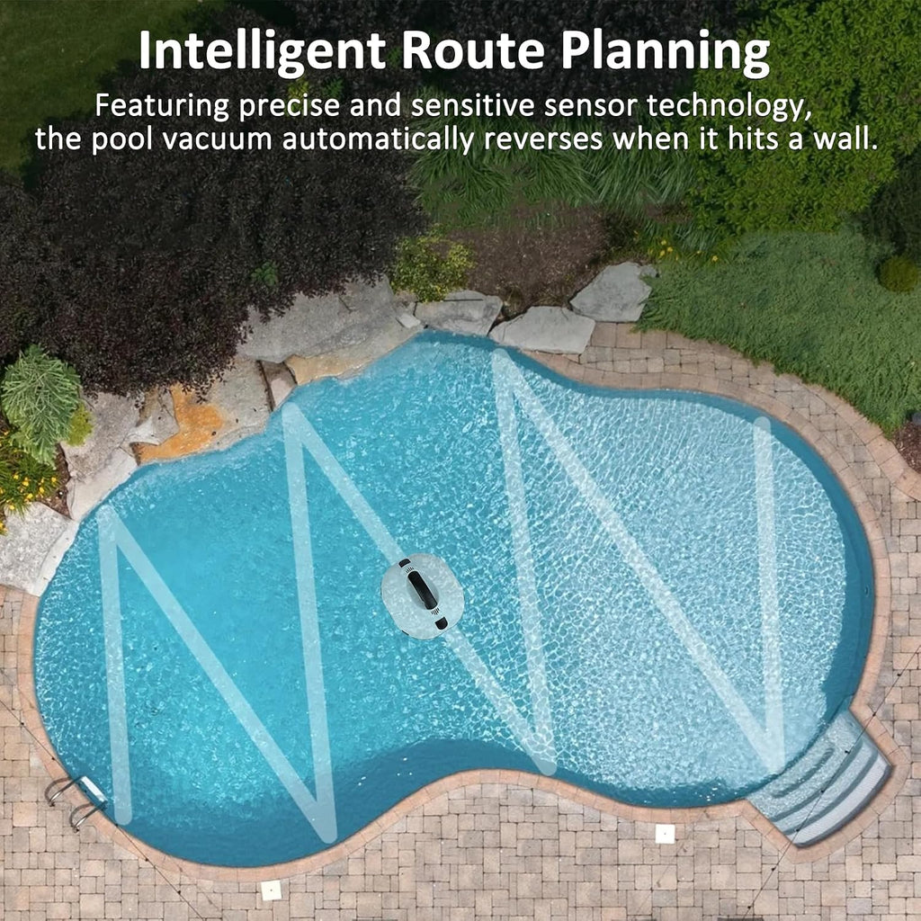 2025 Cordless Pool Cleaner Robot, Robotic Pool Vacuum for Inground Pool, 120 Mins Runtime Lightweight Pool Vacuum for Flat-Bottom Swimming Pools Powerful Robot up to 860 sq.ft