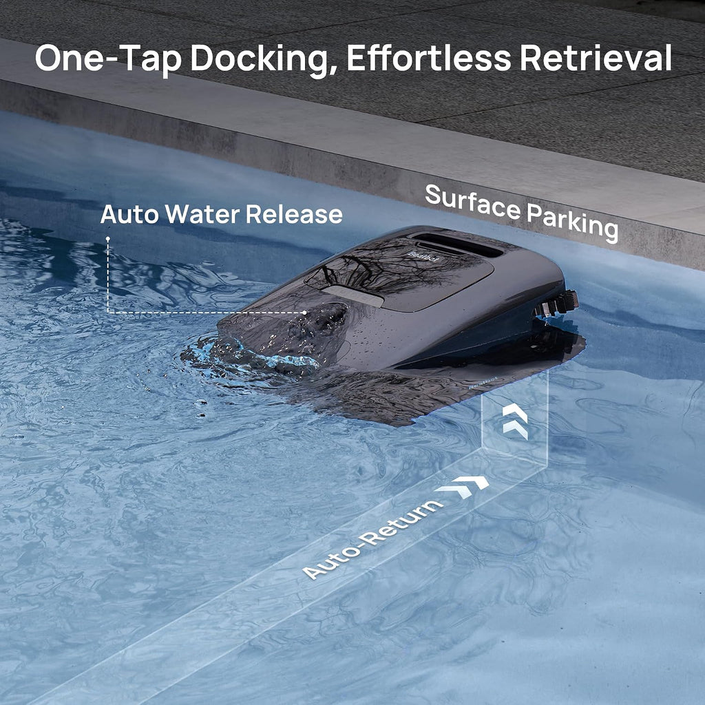 Beatbot AquaSense 2 Ultra Cordless Pool Vacuum Robot with Charging Dock Station-Pool Mapping with AI Camera, 5-in-1 Cleaning, Water Surface Cleaning, Water Clarification, Smart Surface Parking