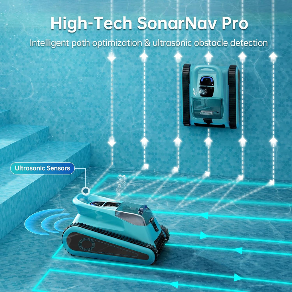 NexTrend Cordless Robotic Pool Cleaner, Smart Navigation, 150min Runtime, 180W Powerful Suction, Cleans Floor Walls Waterline Up to 2,050 sq.ft, Automatic Pool Vacuum for Inground & Above Pool