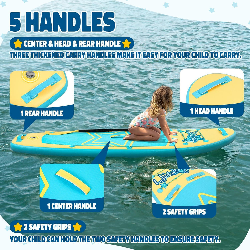 Kids Paddle Board with SUP Accessories, Child Paddle Board Durable, Lightweight, Stable Design, Wide Non-Slip Deck, 7ft 7.6ft 8ft 9.6ft Inflatable Paddle Boards for Kids & Youth