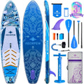 34'' Wide Inflatable Paddle Board for Women with Premium Paddle Boards Accessories, Adj SUP Paddle, 100L Backpack, Suitable for Versatile SUP Boards of All Skills Levels