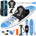SereneLife Inflatable Stand Up Paddle Board and Detachable Seat - SUP Paddleboard Set for Adults and Youth, 32' Wide Design with Non-Slip EVA Deck Pad and Marine-Grade Materials, 350 lbs Capacity