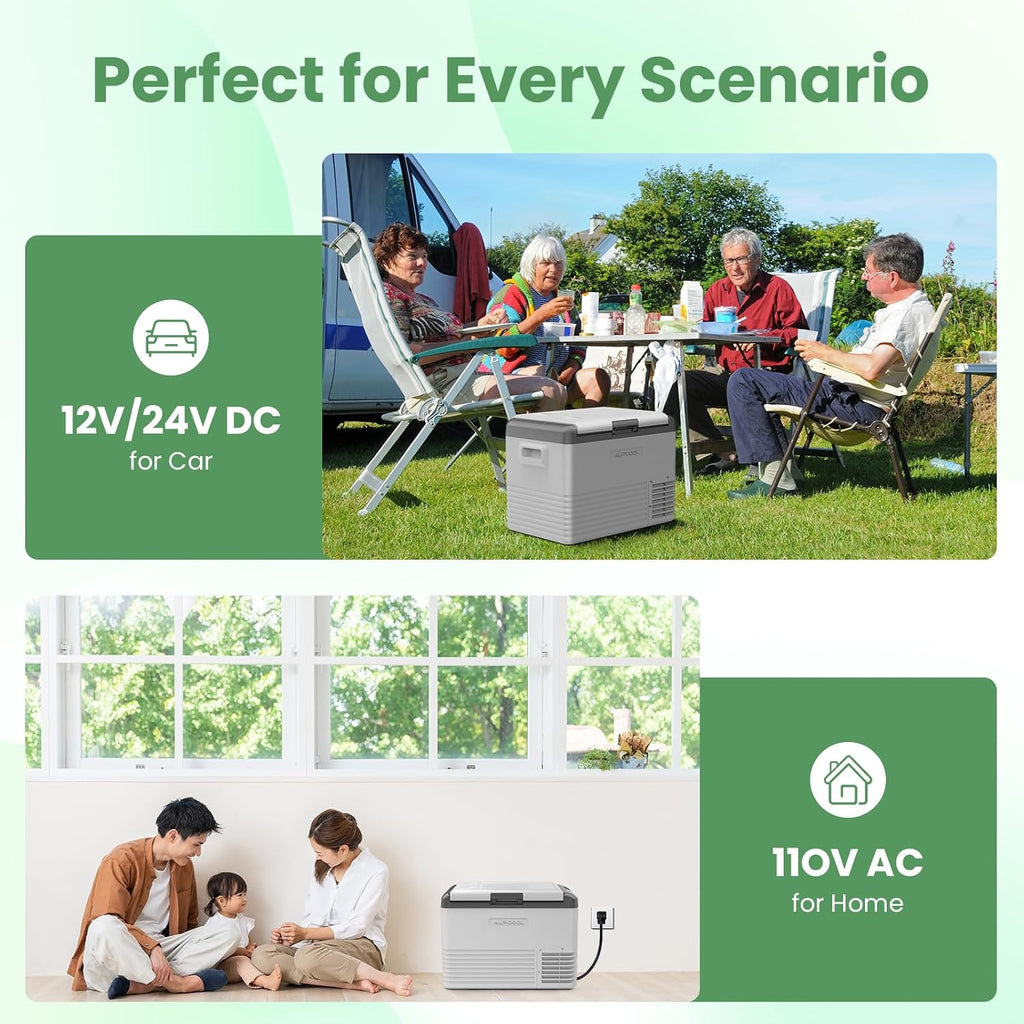 Alpicool Car Refrigerator 12 Volt Portable Car Fridge 39 Quart（37 L Electric Cooler with AC/DC，Single Zone Car Refrigerator Freezer for Truck Van RV Camper SUV, Camping Boat Travel，-4~68°F（CL40