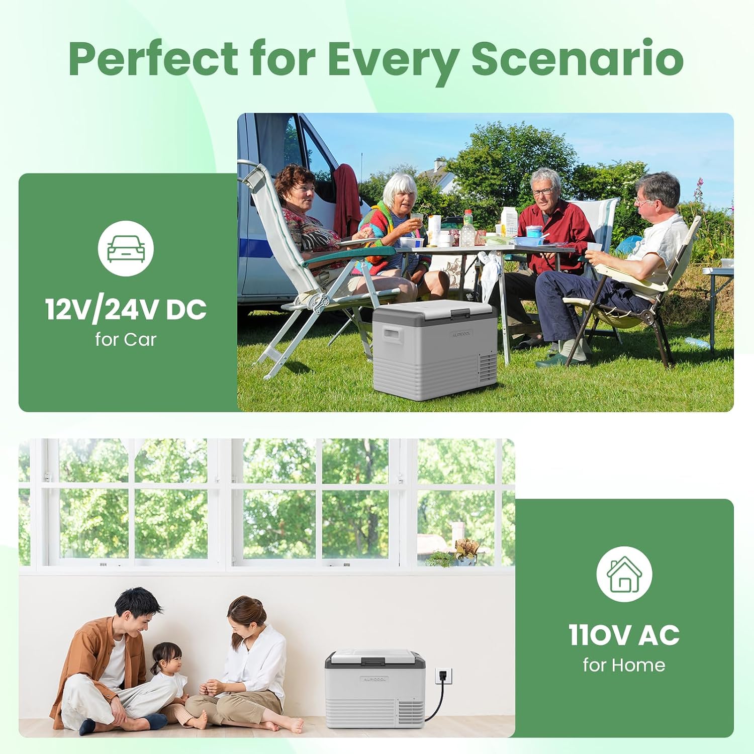 Alpicool Car Refrigerator 12 Volt Portable Car Fridge 39 Quart（37 L Electric Cooler with AC/DC，Single Zone Car Refrigerator Freezer for Truck Van RV Camper SUV, Camping Boat Travel，-4~68°F（CL40