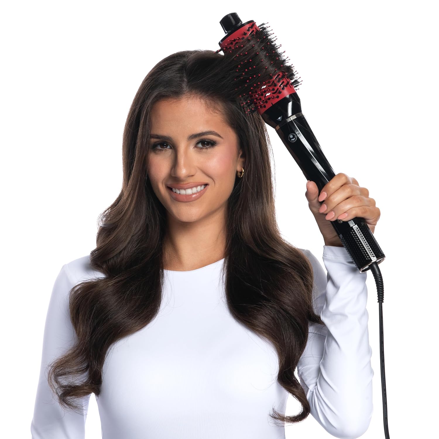 CHI Lava AirWave & CHI 44 Iron Guard (2 Oz) Gift Duo, Volumizes, Curls & Dries Hair for Frizz-Free Results, Low Heat for Less Damage, Black & Red