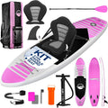 SereneLife Inflatable Stand Up Paddle Board and Detachable Seat - SUP Paddleboard Set for Adults and Youth, 32' Wide Design with Non-Slip EVA Deck Pad and Marine-Grade Materials, 350 lbs Capacity