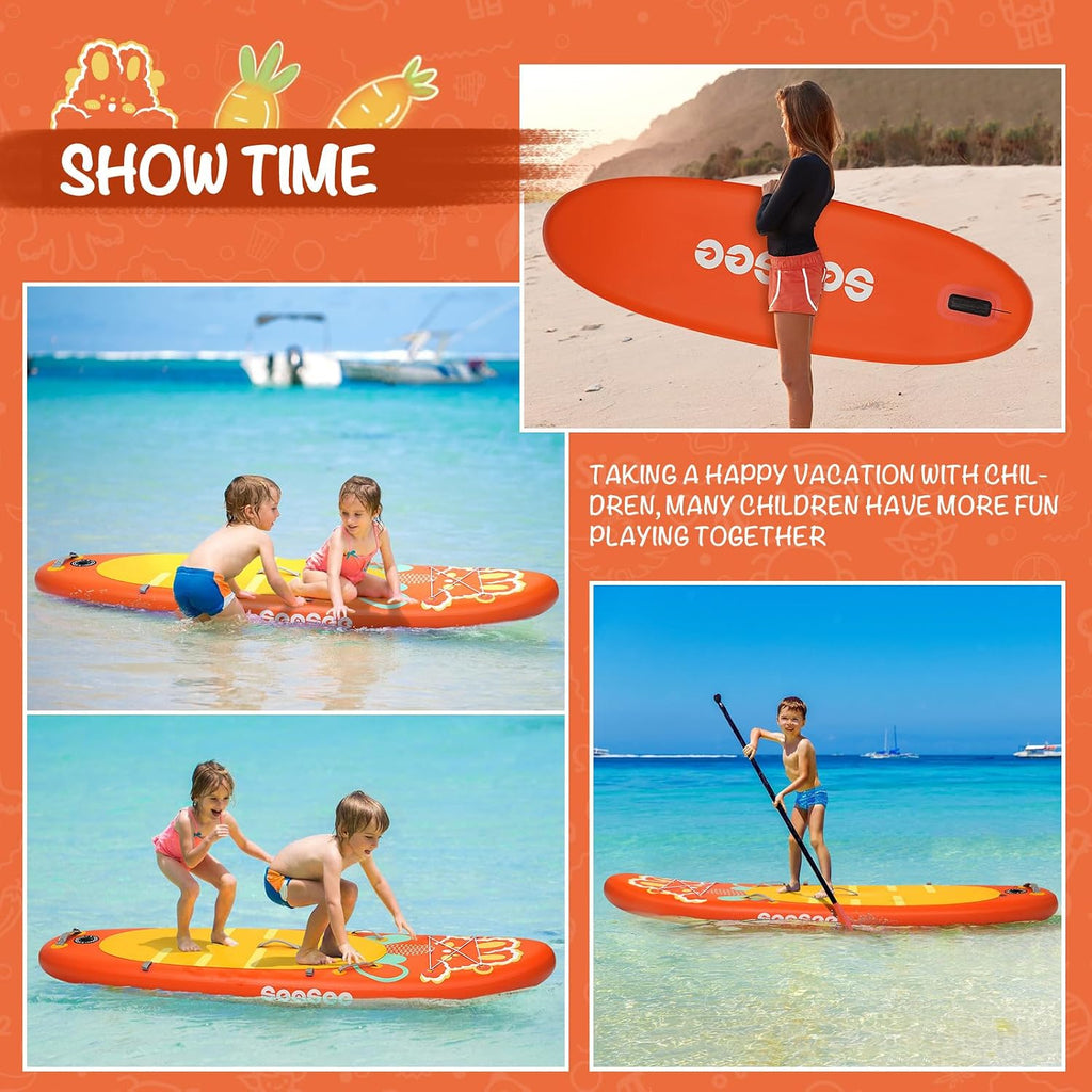 Kids Stand Up Paddle Board with Inflatable SUP Accessories, Durable, Lightweight, Wide Stable Design, Non-Slip Comfort Deck,Inflatable Paddle Board for Kid & Youth