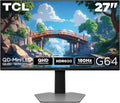 TCL 27' G64 Series QHD HDR QD-Mini LED Gaming Monitor (27G64, 2025 Model) Halo Control System, 180Hz Refresh Rate, LD180 Precise Dimming Series, HDR600 Brightness, 1ms, AMD FreeSync, NVIDIA G-SYNC