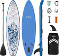 Ciays Inflatable Stand Up Paddle Board W SUP Accessories of Backpack, 2 Fins, 2 Bags, Leash, Floating Paddles and Double Action Hand Pump All-Around Paddleboard Perfect for Yoga, Tour, Fishing