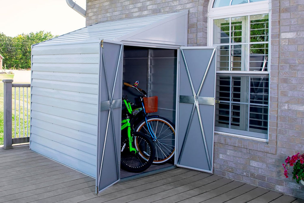 Arrow Shed YS47-A Compact Galvanized Steel Storage Shed with Pent Roof, 4' x 7'
