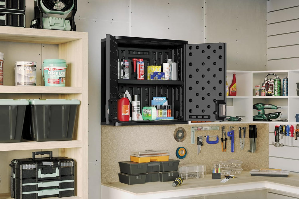 Suncast Wall Storage Cabinet, Black