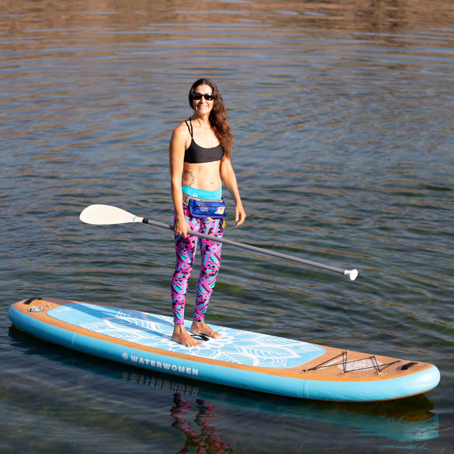Women's Paddle Board 10'6 Inflatable Stand UP Paddle Board & Accessory Package Including Adjustable SUP Paddle, Stylish Backpack, Ankle Leash & Pump. Super Stable, Great for All Skill Levels