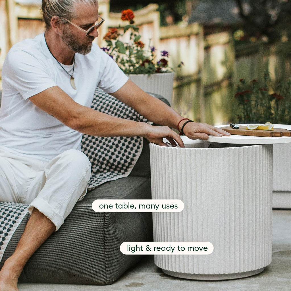 Veradek Outdoor Cooler Side Table - 2 in 1 - Designed for use as Outdoor Side Table, Patio Decor and Ice Chest