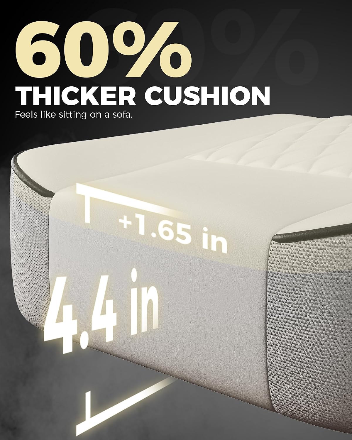 GTPLAYER Big and Tall Gaming Chair with Footrest, Ergonomic Office Desk Chair with 4.4in Thick Cushion and Wide Wingless Seat, Comfortable Leather Computer Chair, Predator Series, White