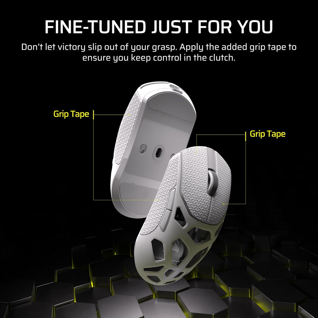 Corsair Sabre v2 PRO Wireless MG FPS Gaming Mouse – 33,000 DPI Marksman S Sensor, 8,000Hz Hyper-Polling, Durable Magnesium, Lightweight, Up to 120hr Battery – White