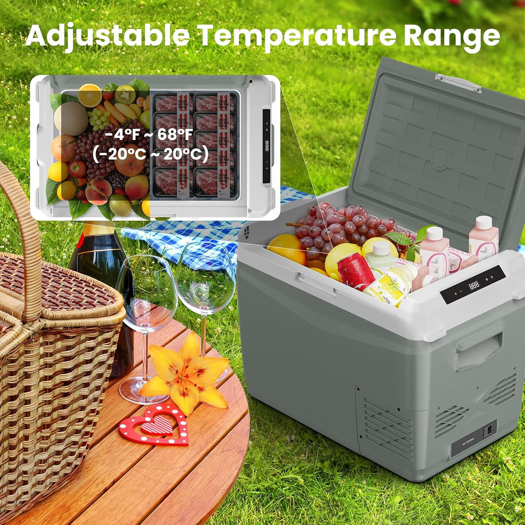 Alpicool GC40 Electric Cooler for Car Refrigerator 12 Volt Car Fridge Freezer 39 Quart Portable Freezer for Truck SUV RV Van Camper,Camping Boat Travel,-4~68°F (12V 240V)