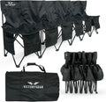 VictoryGear Portable Soccer Bench – 6 Seat Folding Team Chair with 8 Pockets & Carrying Bag – Lightweight Sideline Seating for Soccer, Baseball, Camping, Outdoor Events