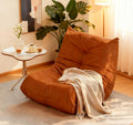 Warmiehomy Bean Bag Chair, Corduroy Bean Bag Couch with Button Design, Pre-Filler Foam Floor Fireside Chair for Adults and Kids for Gaming Reading Relaxing Watching(Orange)