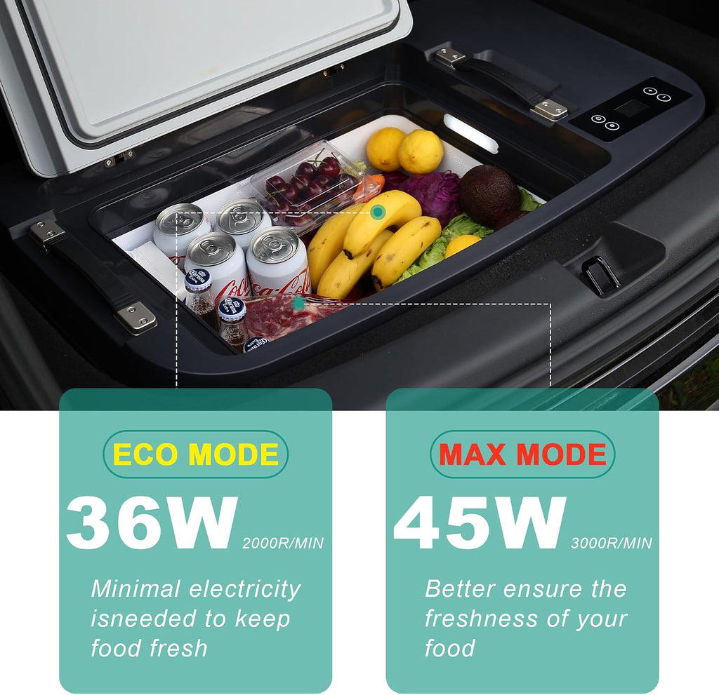 CHERY INDUSTRIAL.COM Car Refrigerator 12 Volt Tesla Fridge Model 3 Portable Car Freezer App Control -4℉-50℉ for Travel Camping Road Trip 22QT(20L)