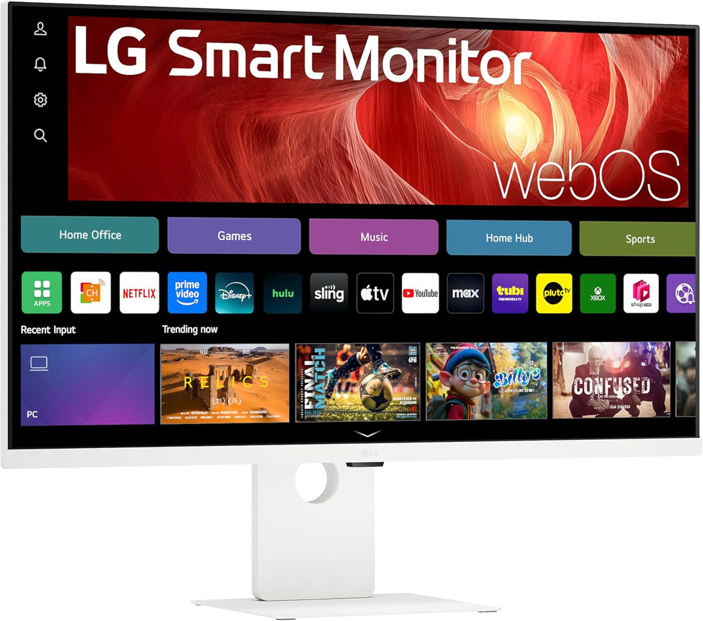 LG 37U730SA-W 37-inch Smart 4K UHD (3840 x 2160) IPS Computer Monitor, 60Hz, HDR10, webOS, Built-in Speaker, Airplay 2, Screen Share, HDMI, USB Type-C PD 65W, Tilt/Height/Swivel Stand, White