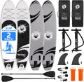 SereneLife 10' Inflatable Stand Up Paddle Board 2-Pack with Premium SUP Accessories – 32' Wide Stable Design with Non-Slip EVA Deck Pad for Youth and Adults, 350 lbs. Capacity Each