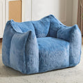 Giant Bean Bag Chair, Comfy Large Bean Bag Chairs for Adults and Kids, Fluffy Faux Rabbit Fur Floor Sofa for Living Room Bedroom Apartment, Light Bule